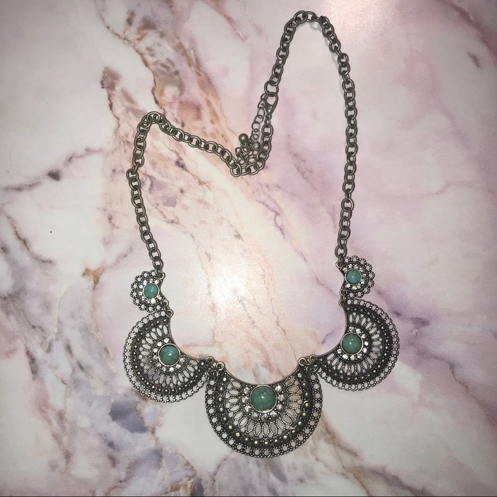 Turquoise/Diamond necklace